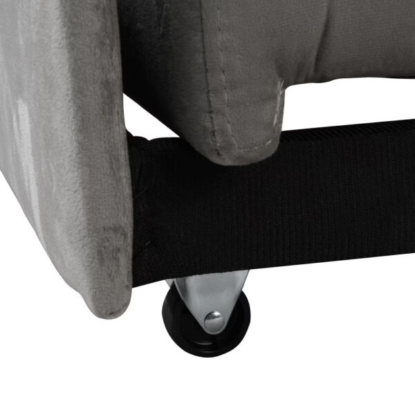 Folding Ottoman Sofa Bed Gray - Image 2