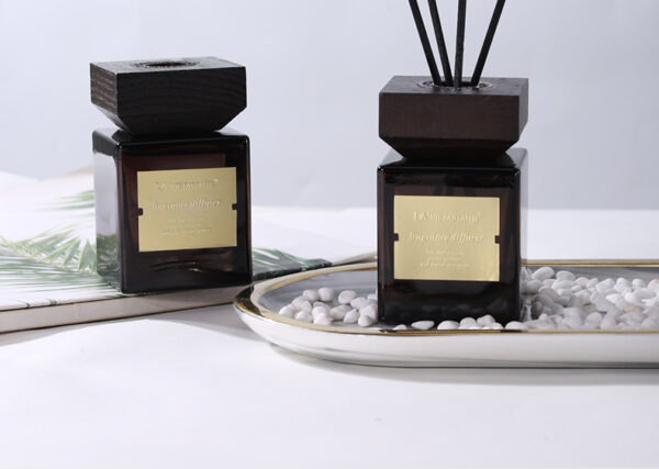 Hotel Fragrance Wooden Lid Rattan Reed Diffuser Essential Oil - Image 3