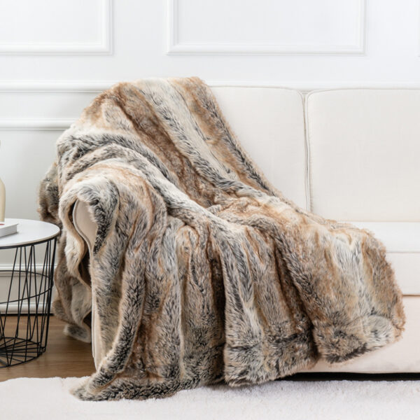 Luxury Faux Fur Throw Blanket - Image 2