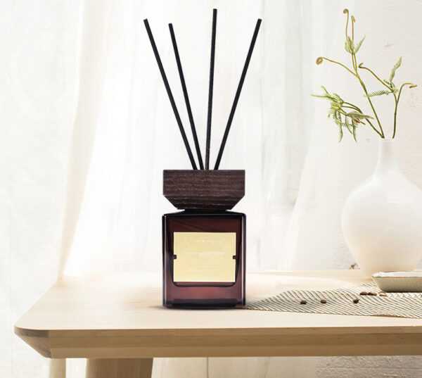 Hotel Fragrance Wooden Lid Rattan Reed Diffuser Essential Oil - Image 2