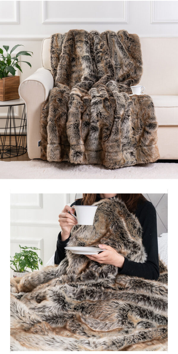 Luxury Faux Fur Throw Blanket - Image 5