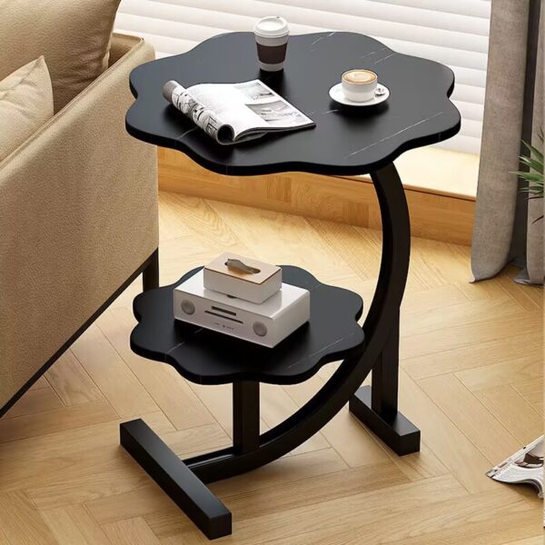 Small Coffee Table Home Living Room Table Floor Creative Double Layer Small Round Table - Image 6