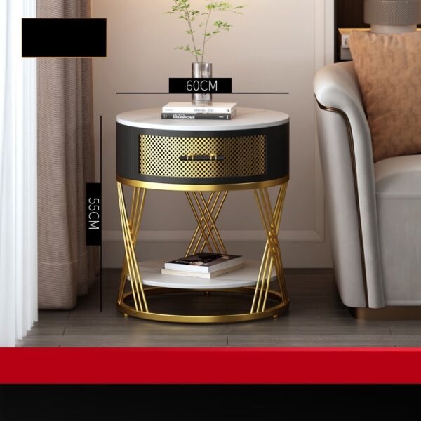 Coffee Table Living Room Balcony Creative Nordic Bedside Round Table - Image 2