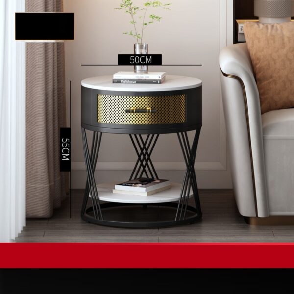 Coffee Table Living Room Balcony Creative Nordic Bedside Round Table - Image 8