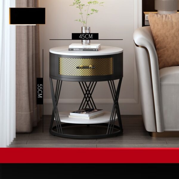 Coffee Table Living Room Balcony Creative Nordic Bedside Round Table - Image 4