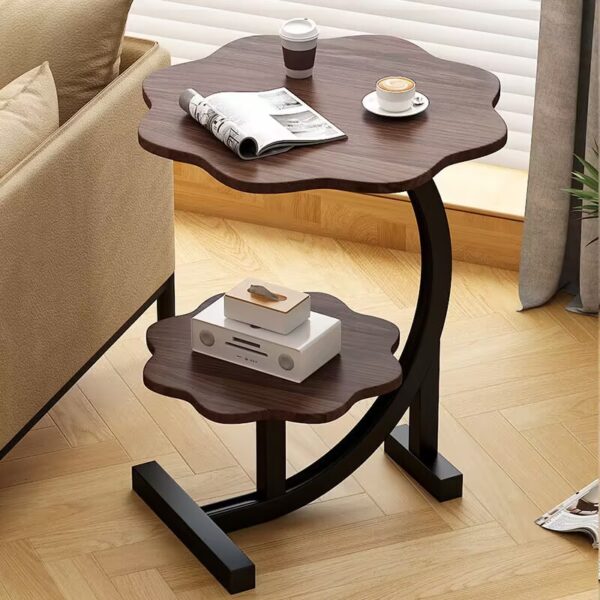 Small Coffee Table Home Living Room Table Floor Creative Double Layer Small Round Table - Image 7