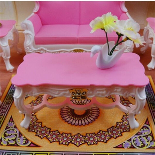 Furniture Living Room Sofa Coffee Table Play House Toy Set - Image 4